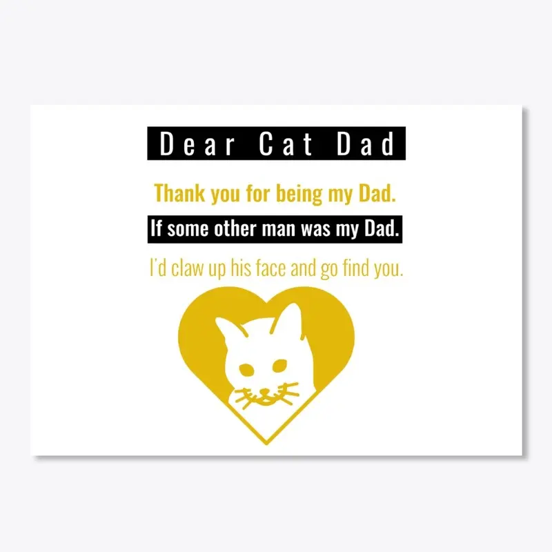 Dear Cat Dad Thank You 