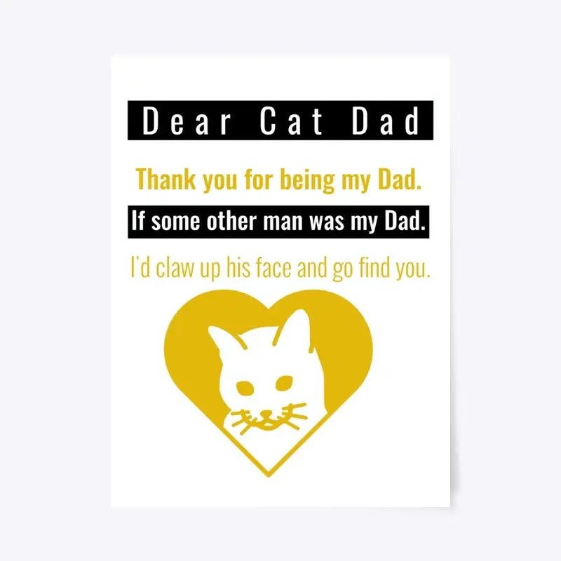 Dear Cat Dad Thank You 